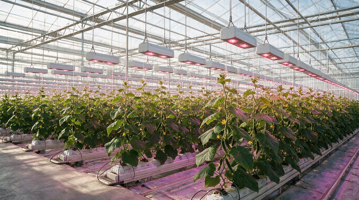Cucumber Lighting Spectrum: Red and Far-Red Balance Over 12 Crop Cycles