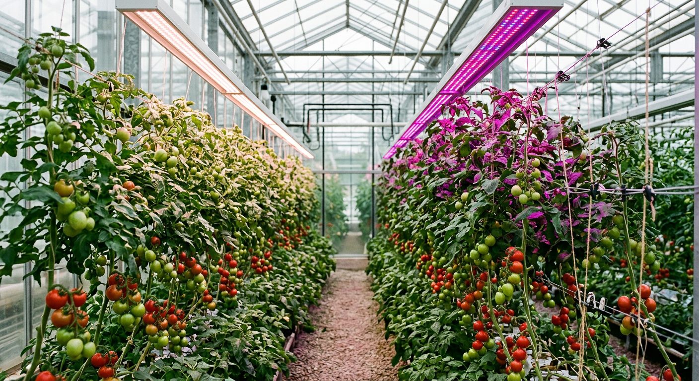 LED Light Spectrum for Tomatoes: Controlling Nitrates and Acidity