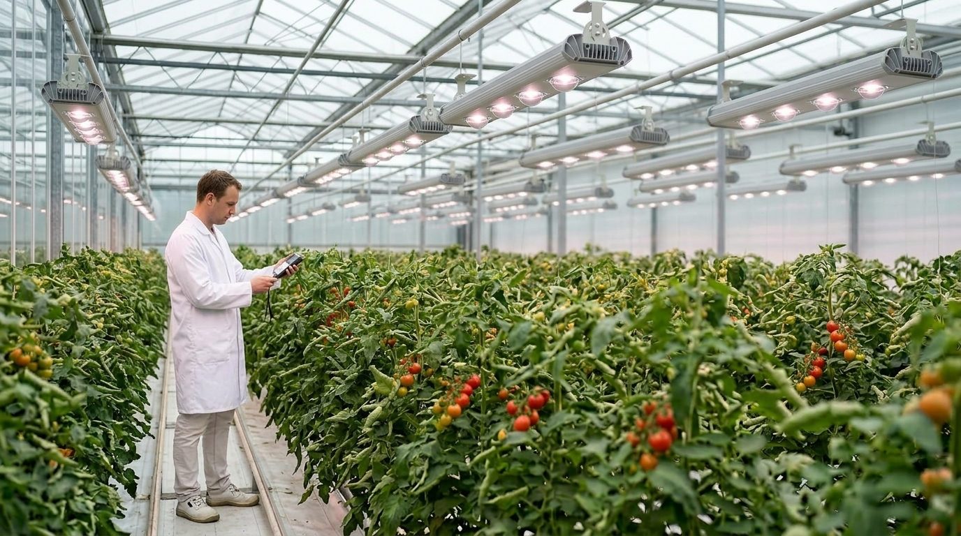 Multi-Channel LED Grow Lights: Spectrum Sensors and Greenhouse Automation