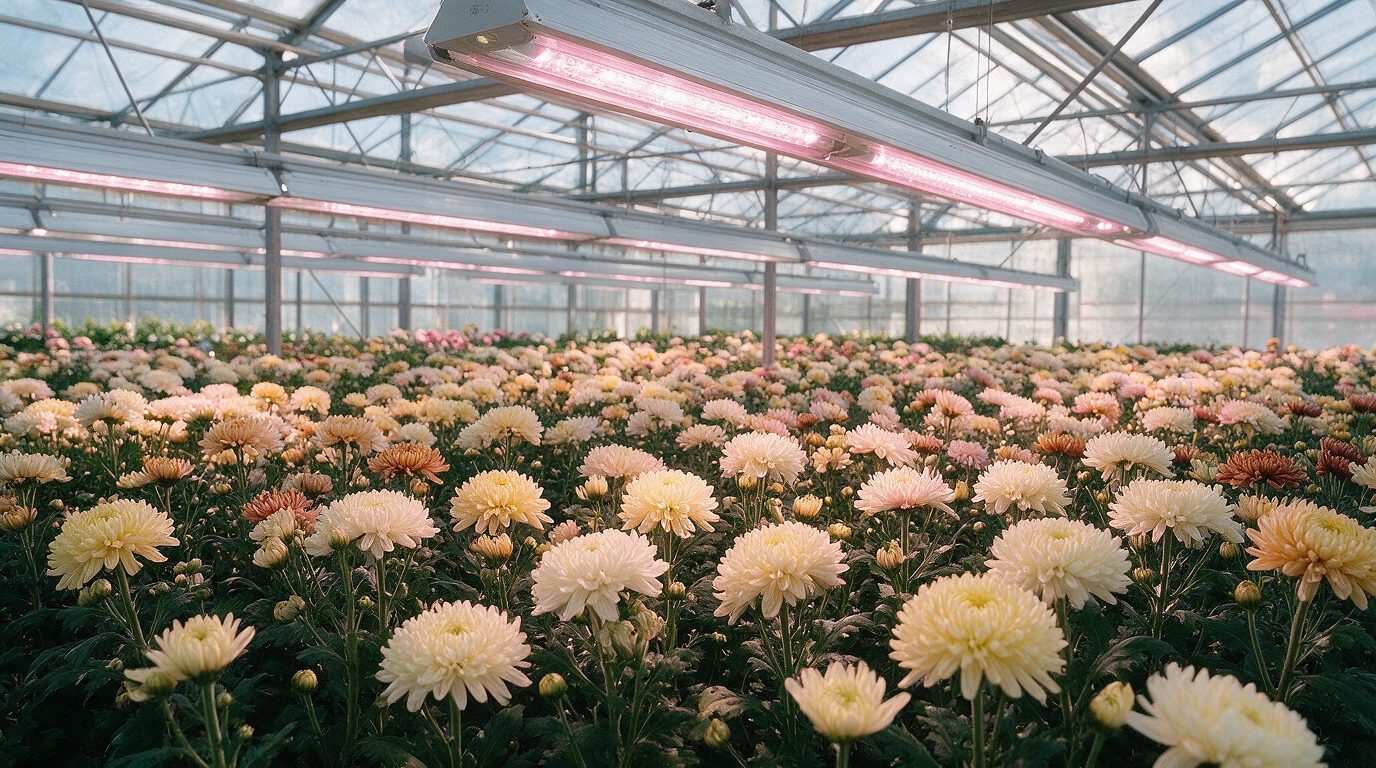 Chrysanthemum Flowering Control: Impact of PPFD, Photoperiod, and Vernalization