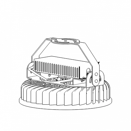 Фитосветильник ECOLED-BIO-240W-xx F-Ring, K5 mounting diagram